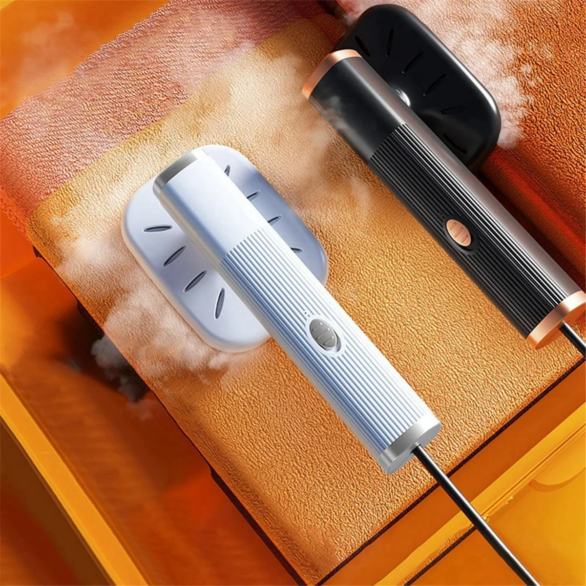 Experience Effortless Ironing Anywhere with Our Portable Travel Steamer - 180° Rotatable Handheld Mini Steam Iron in Sleek Black