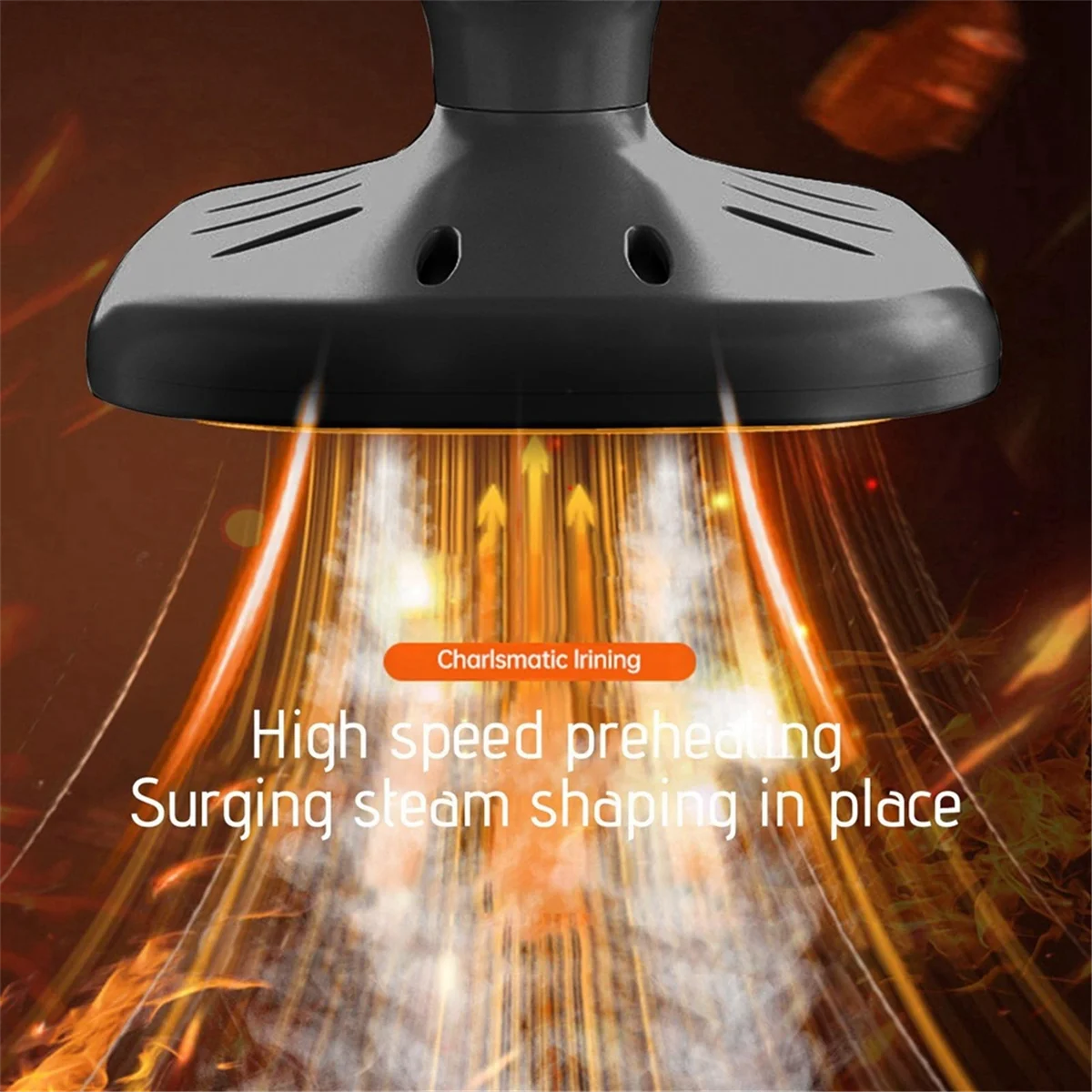 Experience Effortless Ironing Anywhere with Our Portable Travel Steamer - 180° Rotatable Handheld Mini Steam Iron in Sleek Black