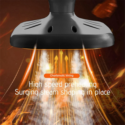 Experience Effortless Ironing Anywhere with Our Portable Travel Steamer - 180° Rotatable Handheld Mini Steam Iron in Sleek Black