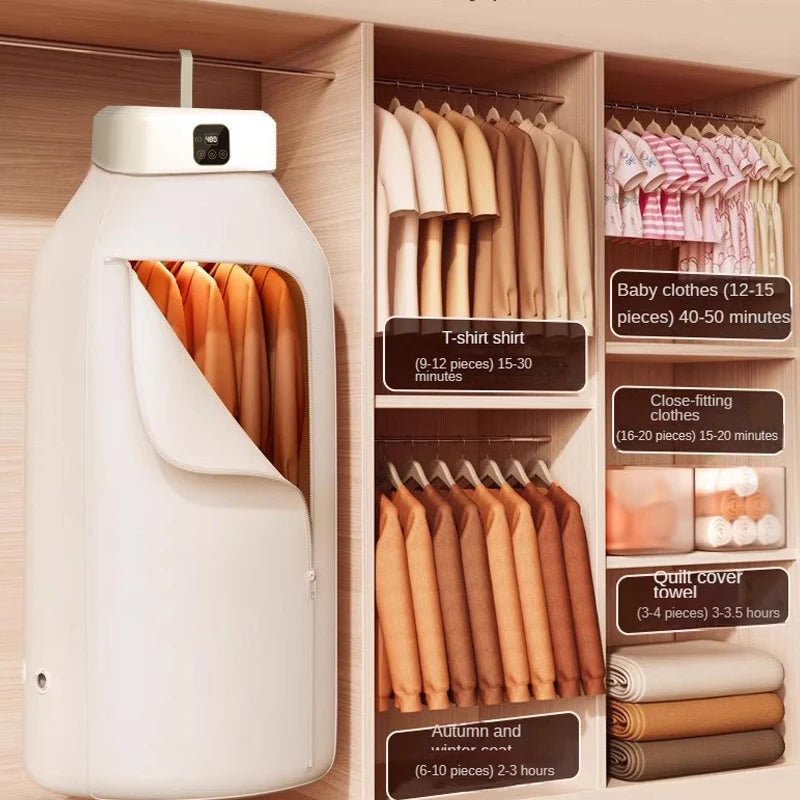 Revolutionize Your Laundry Routine with the Portable Electric Clothes Dryer - Remote Control & Multifunctional Design for Effortless Drying!